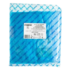 Халат медицинский защитный комбинированный на завязках Славна стерильный l 50-52 тип б 130 см