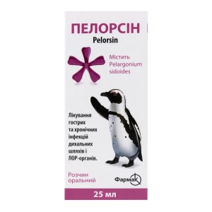 Пелорсін розчин оральний 800 мг/1 г флакон 25 мл