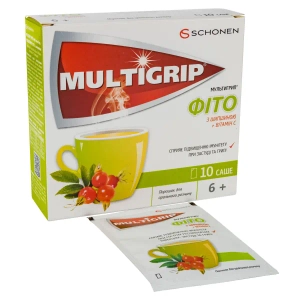 Мультигрип Фито с шиповником саше №10