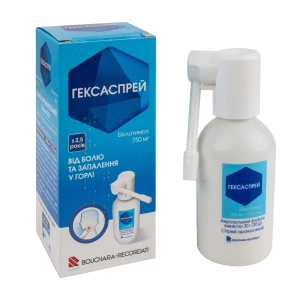 Гексаспрей спрей оромукозний 750 мг флакон 30 г