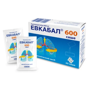 Эвкабал 600 саше порошок для орального раствора 600 мг саше 3 г №20