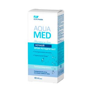 Ночной крем-регидратант для лица Elfa Pharm Aqua Med 40 мл