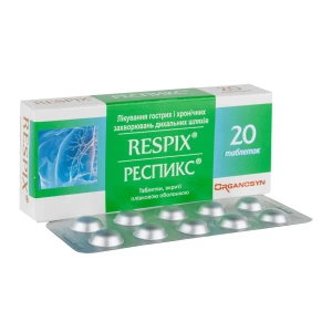 Респикс таблетки покрытые пленочной оболочкой блистер №20