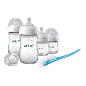 Набір 301/01 Philips Avent - 4 пляшечки Natural, щітка, пустушка