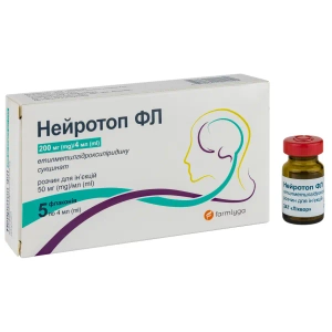 Нейротоп ФЛ раствор для инъекций 200 мг/4 мл флакон 4 мл №5