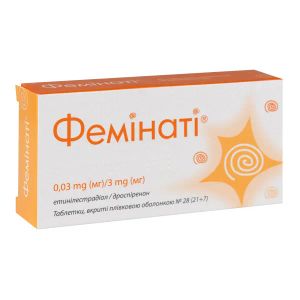 Фемінаті таблетки вкриті плівковою оболонкою 3,03 мг блістер №28