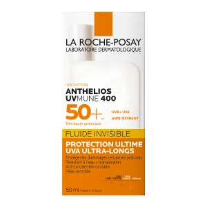 Сонцезахисний ультралегкий і ультрастійкий флюїд La Roche-Posay Антеліос SPF 50+ для чутливої шкіри обличчя 50 мл