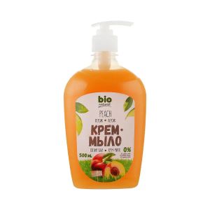 Крем-мило Bio Naturell персик з дозатором 500 мл