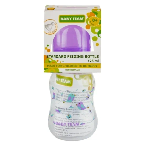 Бутылочка для кормления Baby Team 1111 с силиконовой соской 125 мл