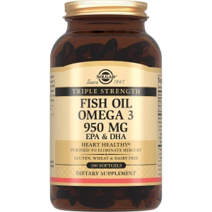 Solgar Омега-3 потрійна 950 мг ЕПК та ДГК капсули №100