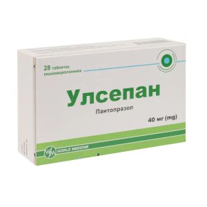 Улсепан таблетки кишково-розчинні 40 мг №28