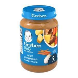 Пюре Gerber яловичина по-домашньому з морквою 190 г