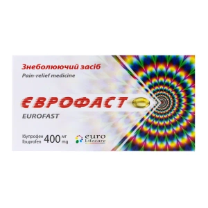 Еврофаст капсулы мягкие желатиновые 400 мг блистер №20