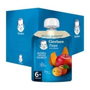 Пюре Gerber яблоко, тыква и абрикос 90 г