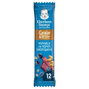 Батончик фруктово-злаковий Gerber з чорницею і чорною смородиною для дітей з 12 місяців 25 г