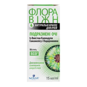 Флора вижн раздраженные глаза капли глазные 15 мл