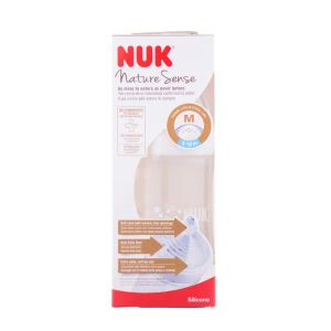 Пляшечка Nuk Nature Sense 260 мл + соска силіконова розмір 2