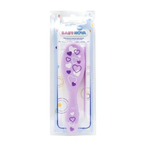 Набор Baby-Nova 33224-1 расческа + щетка из натуральной щетины