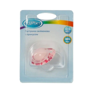 Пустушка силіконова Lindo li 407/6-12 з прикусом