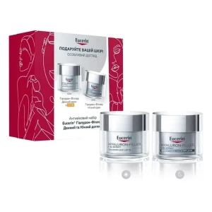 Антивіковий набір Eucerin Hyaluron-Filler Гіалурон-Філлер для щоденного догляду проти зморшок SPF 30: крем денний 50 мл та крем нічний 50 мл