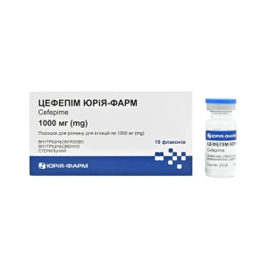 Цефепим порошок для инъекций 1000 мг №10
