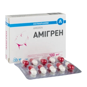 Амигрен 100 мг капсулы №10