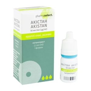 Акістан очні краплі 0,005% флакон 2,5 мл