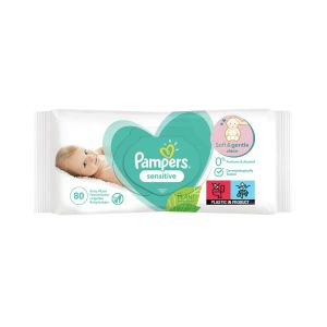 Влажные салфетки Pampers Sensitive детские №80