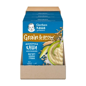 Дитяча каша Gerber молочна мультизлакова з бананом та грушею 240 г
