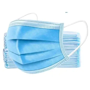 Маска медична тришарова нестерильная на резинках №50