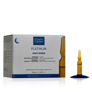 Ночные ампулы для лица против фотостарения MartiDerm Platinum Night Renew 2 мл №30