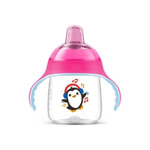 Чашка-непроливайка Philips Avent 747/03 с мягким носиков и ручками розовая 260 мл