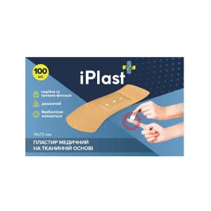 Пластырь медицинский Iplast 1,9х7,2см №100