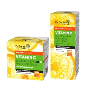 Набір Dr. Sante Vitamin C крем для обличчя денний 50 мл + вітамінний коктейль для шкіри навколо очей 15 мл