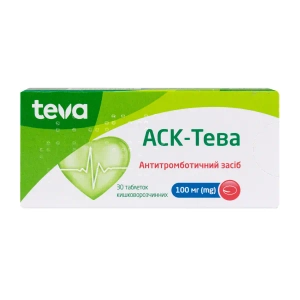 АСК-Тева таблетки 100мг №30