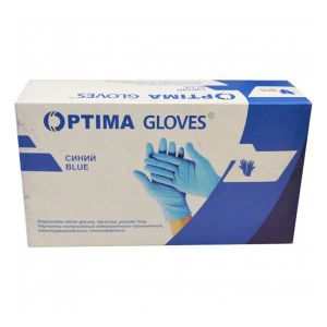Рукавички оглядові нестерильні gloves нітрилові М без пудри №50