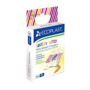 Пластырь Nordeplast детский полимерный тату №10