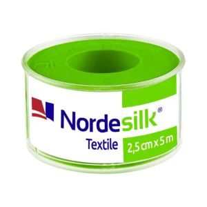 ПЛАСТЫРЬ NORDEPLAST КАТУШЕЧНЫЙ 2,5 СМ Х 5 М, КАТУШКА НА ТЕКСТИЛ. ОСНОВЕ  1897