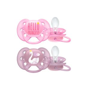 Пустушка Philips Avent 223/02 ультра софт 6-18 міс для дівчаток №2