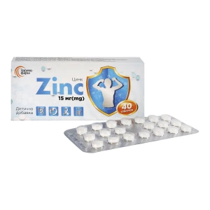 Цинк таблетки 15 мг №40
