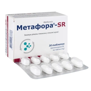 Метафора-SR таблетки 1000 мг №30