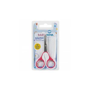 Ножницы безопасные Baby-Nova 33338-1 розовые с колпачком