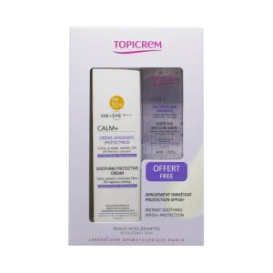 Набор для лица Topicrem Calm+ Крем успокаивающий защитный SPF 50 40 мл + Вода мицеллярная успокаивающая 40 мл