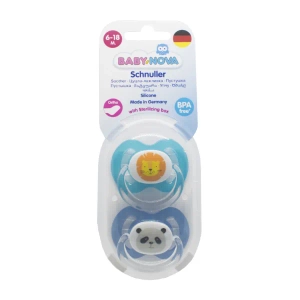 Пустышка Baby-Nova 28340-2 плоская силиконовая рисунок с кольцом размер 1 для мальчиков №2