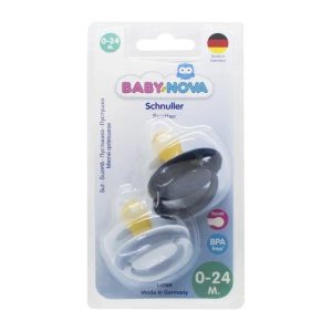 Пустышка Baby-Nova 23500-2 круглая латексная моно №2