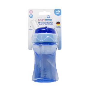 Чашка з трубочкою Baby-Nova 34120-2 блакитна 300 мл