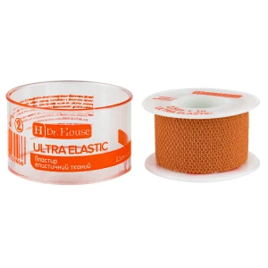Пластырь медицинский H Dr. House Ultra Elastic на тканевой эластичной основе 2,5 см х 1 м №1