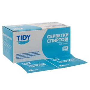 Салфетки спиртовые Tidy 30х60 мм №100