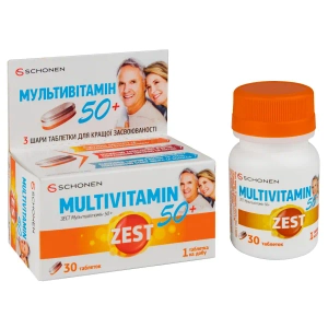 Зест мультивитамин 50+ таблетки №30
