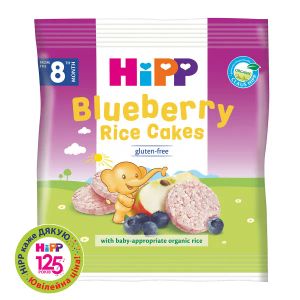 ХИПП ДЕТСКИЕ ХЛЕБЦЫ РИС ЯБЛОКО ЧЕРНИКА 30Г 2684